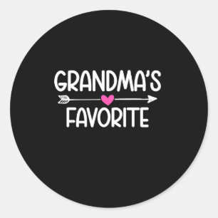 Ik ben oma's favoriete kleindochter humor grappige ronde sticker