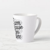 Ik ben omdat latte mok (Rechterhoek)