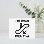 Ik ben omlaag met dat Briefkaart (Staand voorkant)