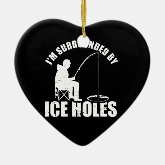 Ik ben omringd door Ice Holes Gevist Keramisch Ornament (Voorkant)