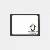 Ik ben omringd door idioten. Funny Penguin Post-it® Notes (Voorkant)