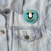 Ik ben omringd door idioten Funny Penguin Ronde Button 5,7 Cm (In situ)