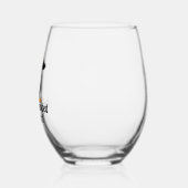 Ik ben omringd door idioten grappige pinguïn wijnglas zonder voet (Links)