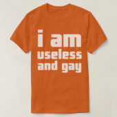 Ik ben onbaatzuchtig en homo t-shirt (Design voorkant)