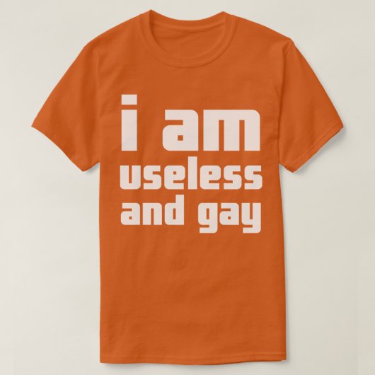Ik ben onbaatzuchtig en homo t-shirt (Design voorkant)