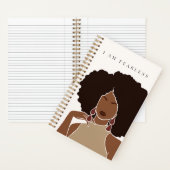 IK BEN ONBEVREESD | Zwart Meisje | Spiraal Notitie Notitieboek (Binnen)