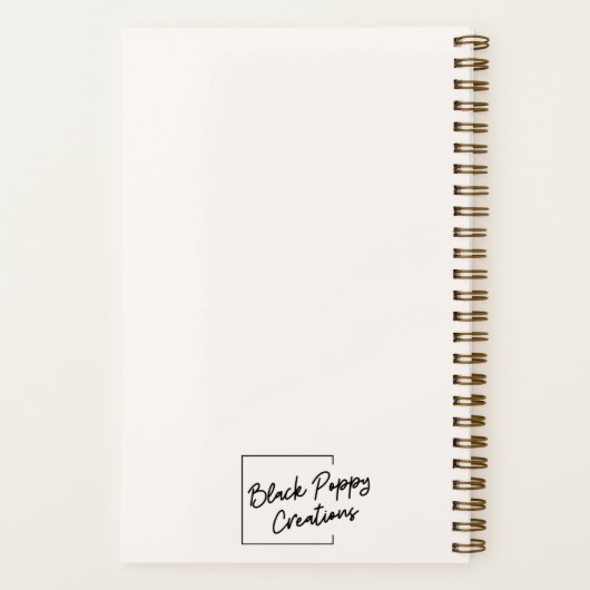 IK BEN ONBEVREESD | Zwart Meisje | Spiraal Notitie Notitieboek (Achterkant)