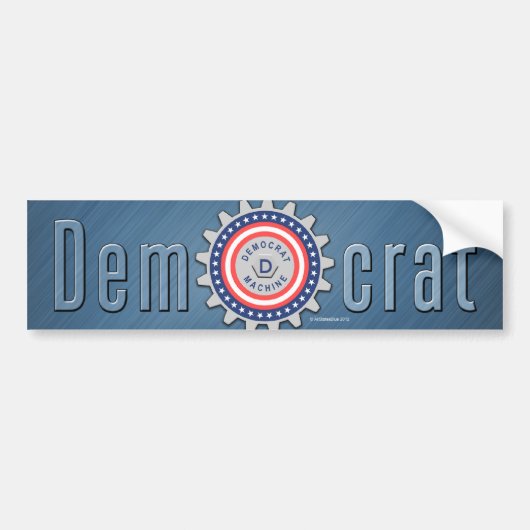 Ik ben onderdeel van de democratische machine bumpersticker (Voorkant)