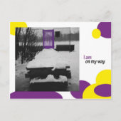 Ik ben onderweg briefkaart (Voorkant)