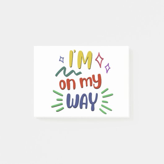 Ik ben onderweg post-it® notes (Voorkant)