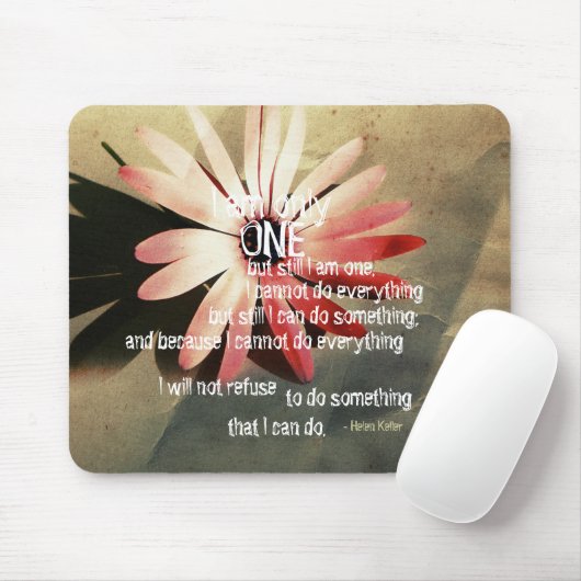 Ik ben One - Flower Art Mousepad Muismat (Met muis)