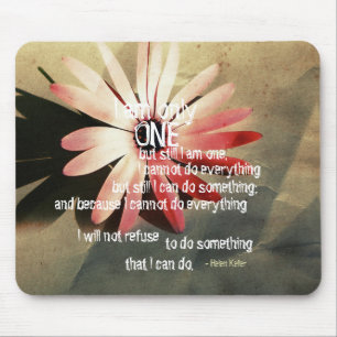 Ik ben One - Flower Art Mousepad Muismat