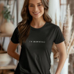 Ik ben ongemakkelijk T-shirt, minimalistische soci T-shirt<br><div class="desc">Ik ben een ongemakkelijk T-shirt. Het is een fantastisch cadeau voor introverte mensen of iedereen die gezegend is met sociale onhandigheid.</div>