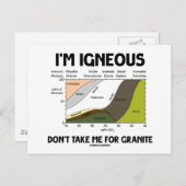 Ik ben onhandig, neem me niet mee voor graniet. briefkaart (Voorkant / Achterkant)