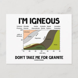 Ik ben onhandig, neem me niet mee voor graniet. briefkaart