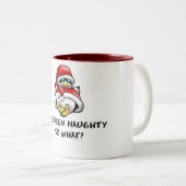 Ik ben onnodig geweest, dus wat? tweekleurige koffiemok (Voorkant rechts)