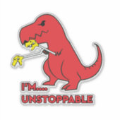 Ik ben onstuitbaar Funny Dino Sticker (Voorkant)