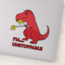 Ik ben onstuitbaar Funny Dino Sticker