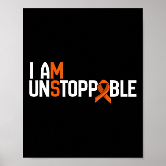 Ik ben onstuitbaar multiple sclerose MS awareness Poster (Voorkant)