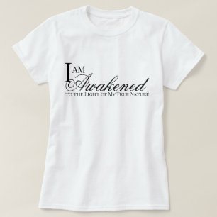 "Ik ben Ontwaakt" esthetische metta gebed bevestig T-shirt
