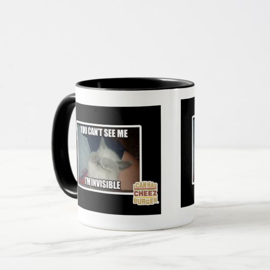 Ik ben onzichtbaar mok (Voorkant links)
