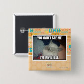 Ik ben onzichtbaar vierkante button 5,1 cm (Voorkant /achterkant)