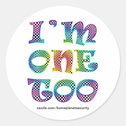 Ik ben ook een... ronde sticker (Voorkant)