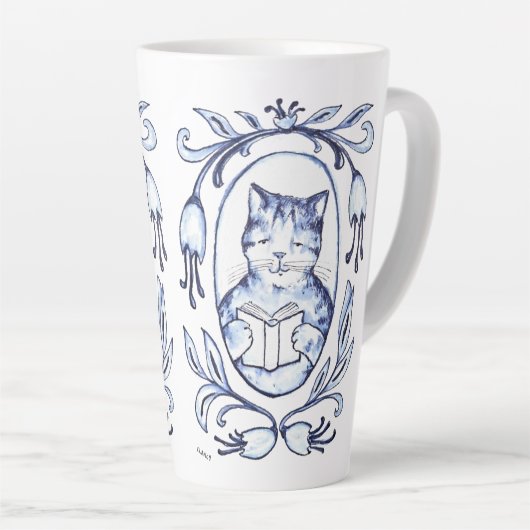 Ik ben ook ingelijst latte mok (Rechterhoek)