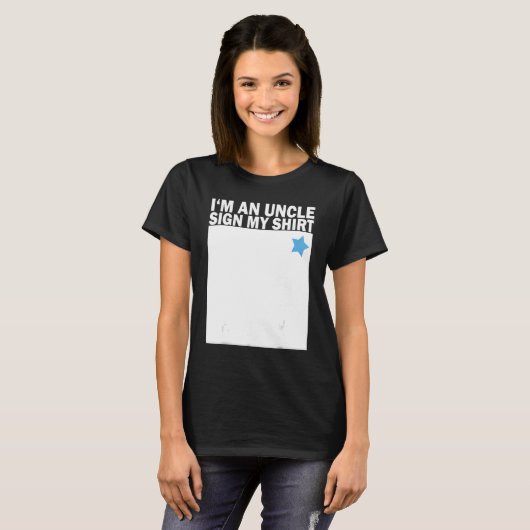 Ik ben oom broer neef nicht geboorte aankondiging t-shirt (Voorkant volledig)