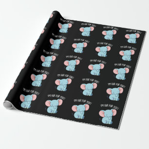 Ik ben Oor Voor Jou Grappige Olifant Woordspeling Cadeaupapier