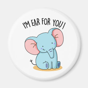 Ik ben Oor Voor Jou Grappige Olifant Woordspeling Magneet