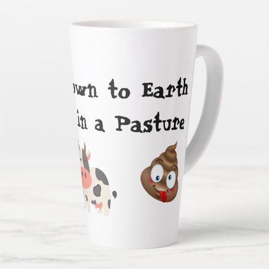 Ik ben op aarde latte mok (Rechterhoek)