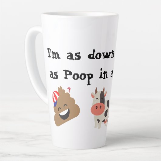 Ik ben op aarde latte mok (Linkerhoek)