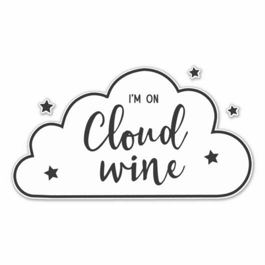 Ik ben op Cloud 9 Contour Sticker (Voorkant)