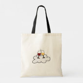 Ik ben op Cloud Wine Funny Love Wine Quote Tote Bag (Achterkant)