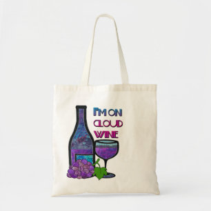 Ik ben op Cloud Wine Tote Bag