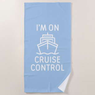 Ik ben op cruise control strandlaken