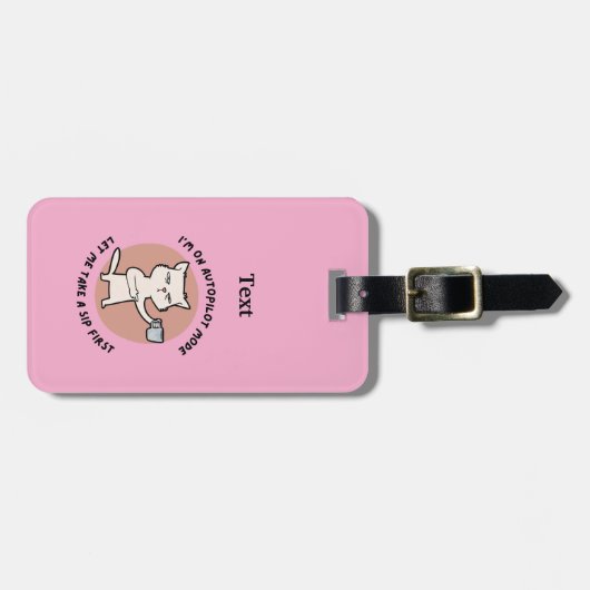 Ik ben op de automatische piloot modus grappige ka bagagelabel (Voorkant horizontaal)