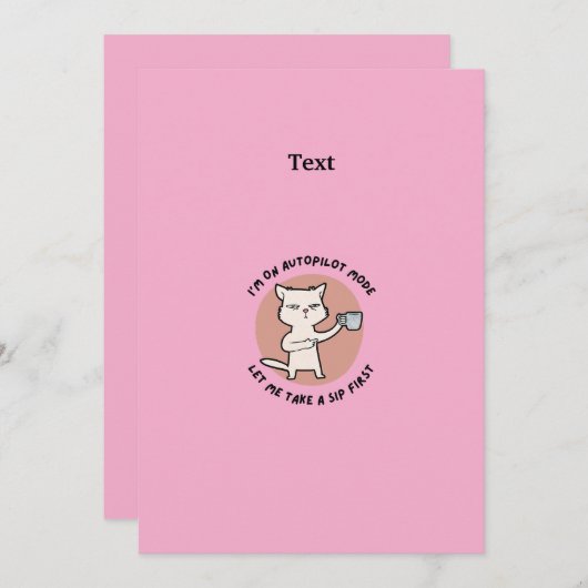 Ik ben op de automatische piloot modus grappige ka kaart (Voorkant / Achterkant)