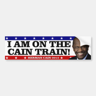 Ik ben op de Cain Train. Bumpersticker