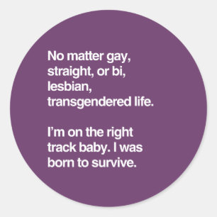 Ik ben op de goede weg, baby ronde sticker