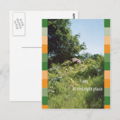 Ik ben op de juiste plaats briefkaart (Voorkant / Achterkant)