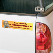 Ik ben op dit moment ongecontroleerd... bumpersticker (Op Truck)