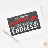 Ik ben op dit moment ongecontroleerd rechthoekige sticker (Envelop)