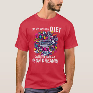 Ik ben op een 80s Dieet Cassetteapes Vintage 1980s T-shirt