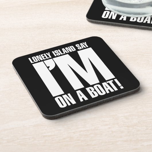 Ik ben op een boot bier onderzetter (Linkerzijde)