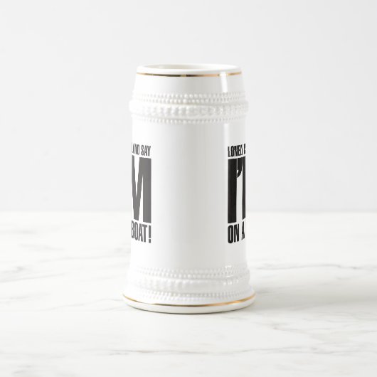 Ik ben op een boot bierpul (Center)