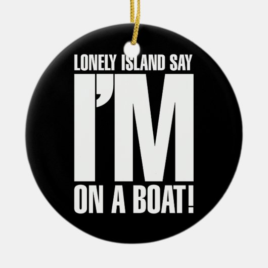 Ik ben op een boot keramisch ornament (Voorkant)