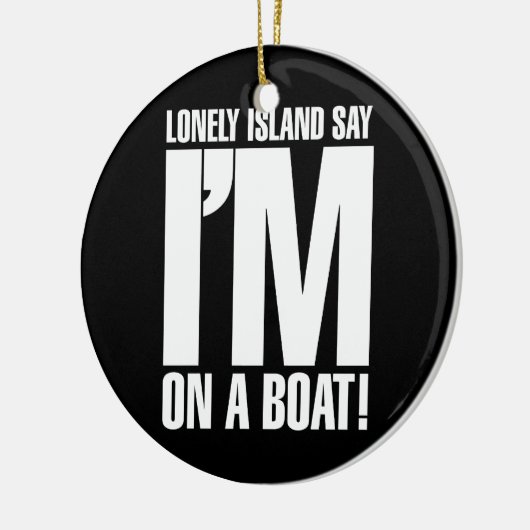 Ik ben op een boot keramisch ornament (Links)