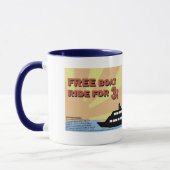 Ik ben op een boot. mok (Links)